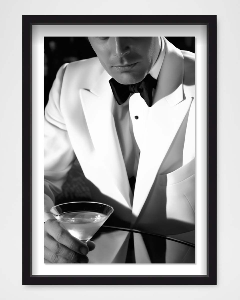 "Bowtie Gentleman" Framed Wall Art Print